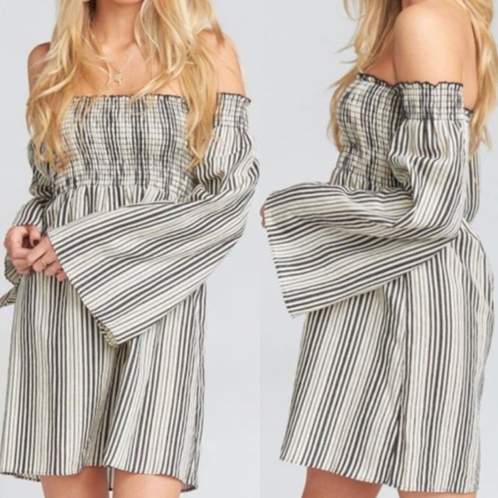 Show Me Your Mumu Sandra Smoked Dress - in Highway Stripe Flux
